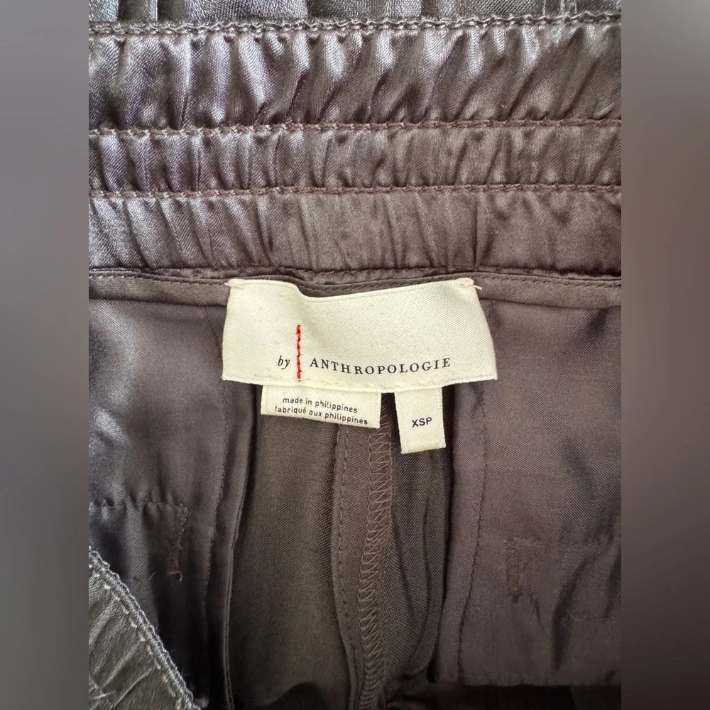 Anthropologie Dark green/Gray Shimmer Shine Joggers Cargo Pants Medium XSP - Picture 6 of 7
